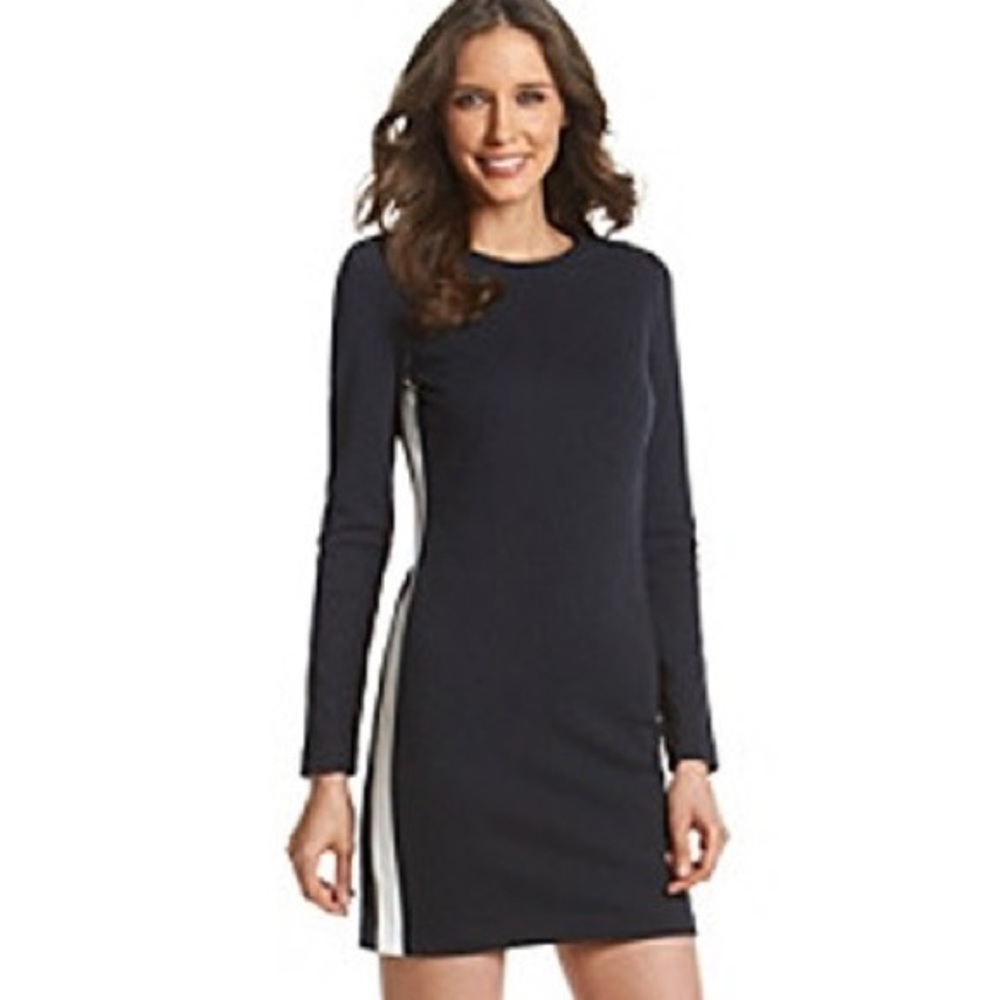 Michael Kors Tuxedo Stripe Sporty Navy Dress